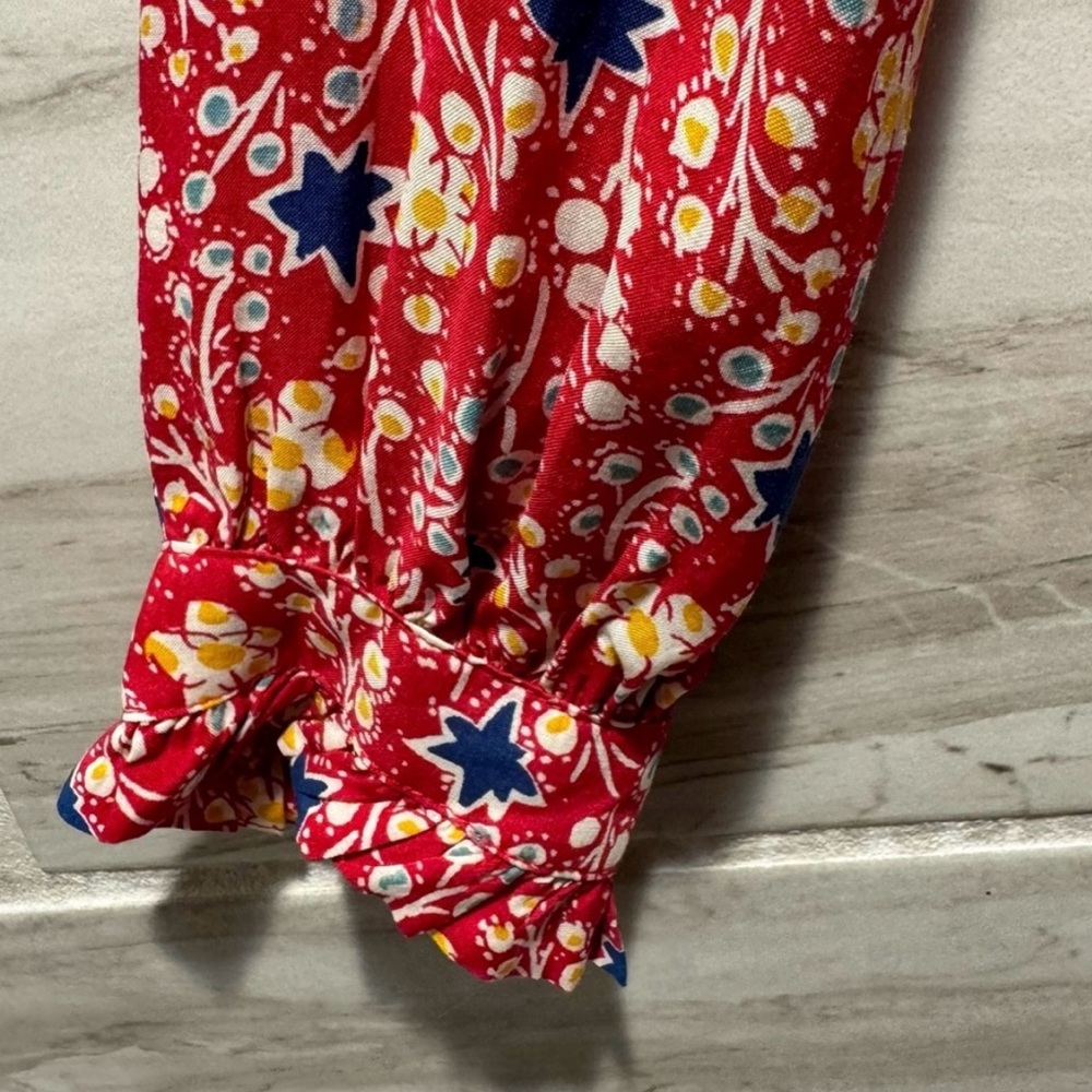 Maeve By Anthropologie Floral V-neck
Ruffle Blouse Size 4 - Picture 5 of 9
